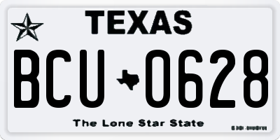 TX license plate BCU0628