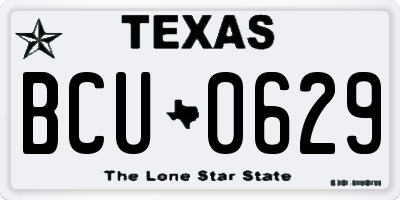 TX license plate BCU0629