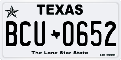 TX license plate BCU0652
