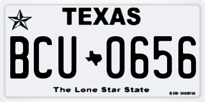 TX license plate BCU0656