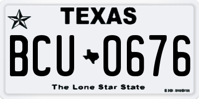 TX license plate BCU0676