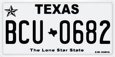 TX license plate BCU0682