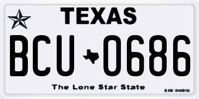 TX license plate BCU0686