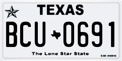 TX license plate BCU0691