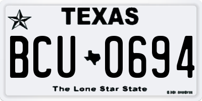 TX license plate BCU0694
