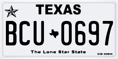 TX license plate BCU0697