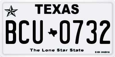 TX license plate BCU0732