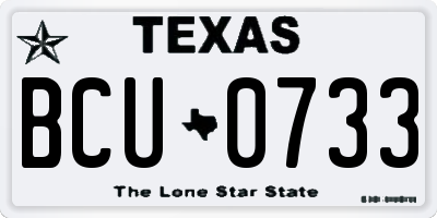 TX license plate BCU0733