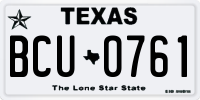 TX license plate BCU0761
