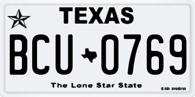 TX license plate BCU0769