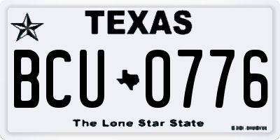 TX license plate BCU0776