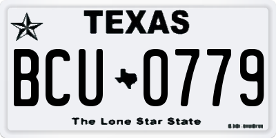 TX license plate BCU0779
