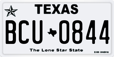 TX license plate BCU0844