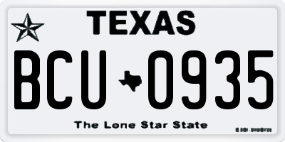 TX license plate BCU0935