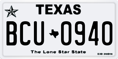 TX license plate BCU0940