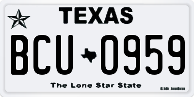 TX license plate BCU0959