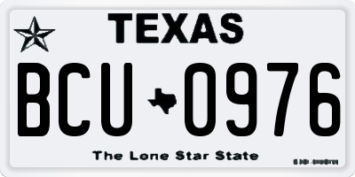 TX license plate BCU0976
