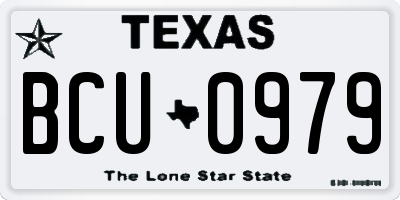 TX license plate BCU0979