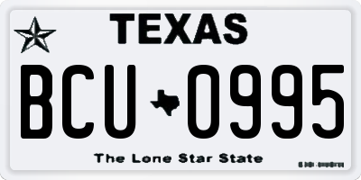 TX license plate BCU0995