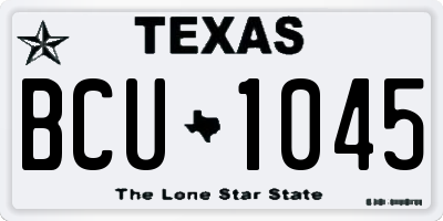 TX license plate BCU1045