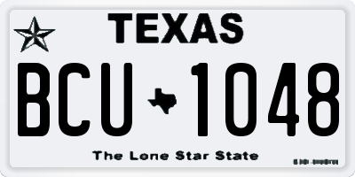 TX license plate BCU1048