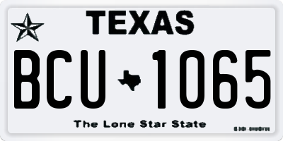 TX license plate BCU1065