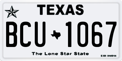 TX license plate BCU1067