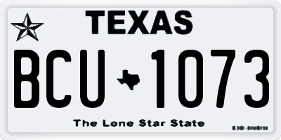 TX license plate BCU1073