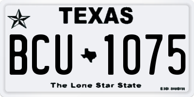 TX license plate BCU1075