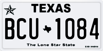 TX license plate BCU1084