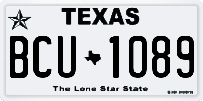 TX license plate BCU1089