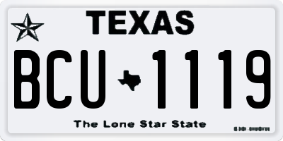 TX license plate BCU1119