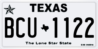 TX license plate BCU1122