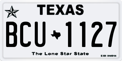 TX license plate BCU1127
