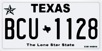 TX license plate BCU1128
