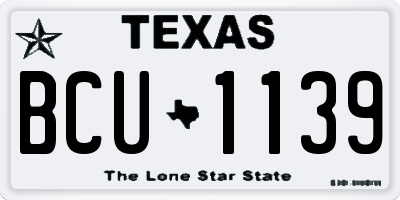TX license plate BCU1139