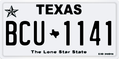 TX license plate BCU1141