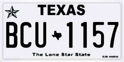 TX license plate BCU1157