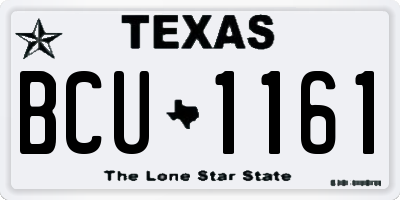 TX license plate BCU1161