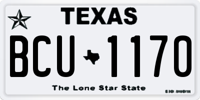 TX license plate BCU1170