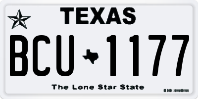 TX license plate BCU1177