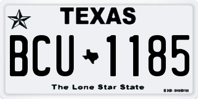 TX license plate BCU1185