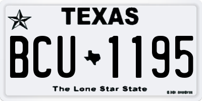 TX license plate BCU1195