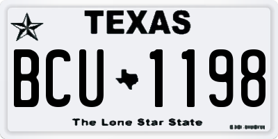 TX license plate BCU1198