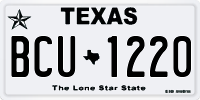 TX license plate BCU1220