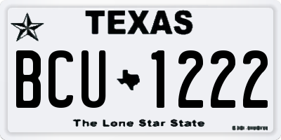 TX license plate BCU1222