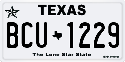 TX license plate BCU1229