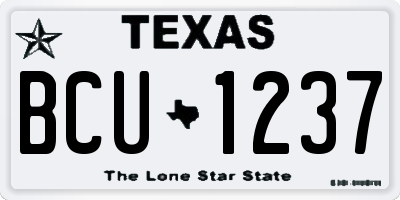 TX license plate BCU1237