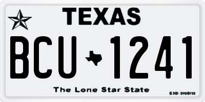 TX license plate BCU1241