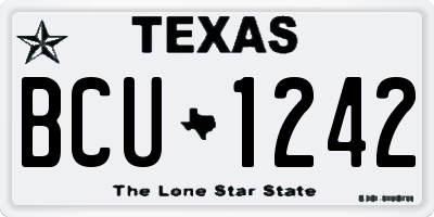 TX license plate BCU1242